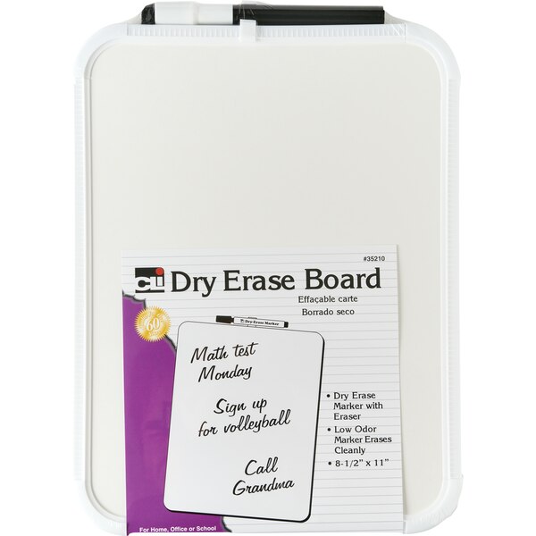 Charles Leonard Plastic Framed Dry-Erase Board 8.5x11